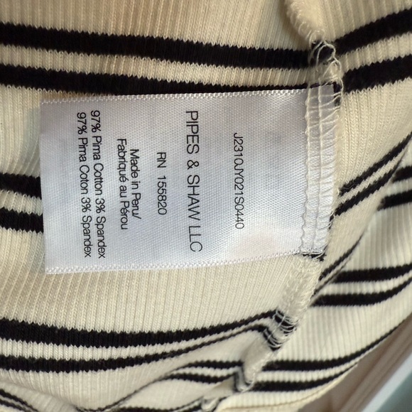 NWT Veronica Beard Delano Black Off White Striped Long Sleeve Top Sz XL New! - Picture 14 of 14